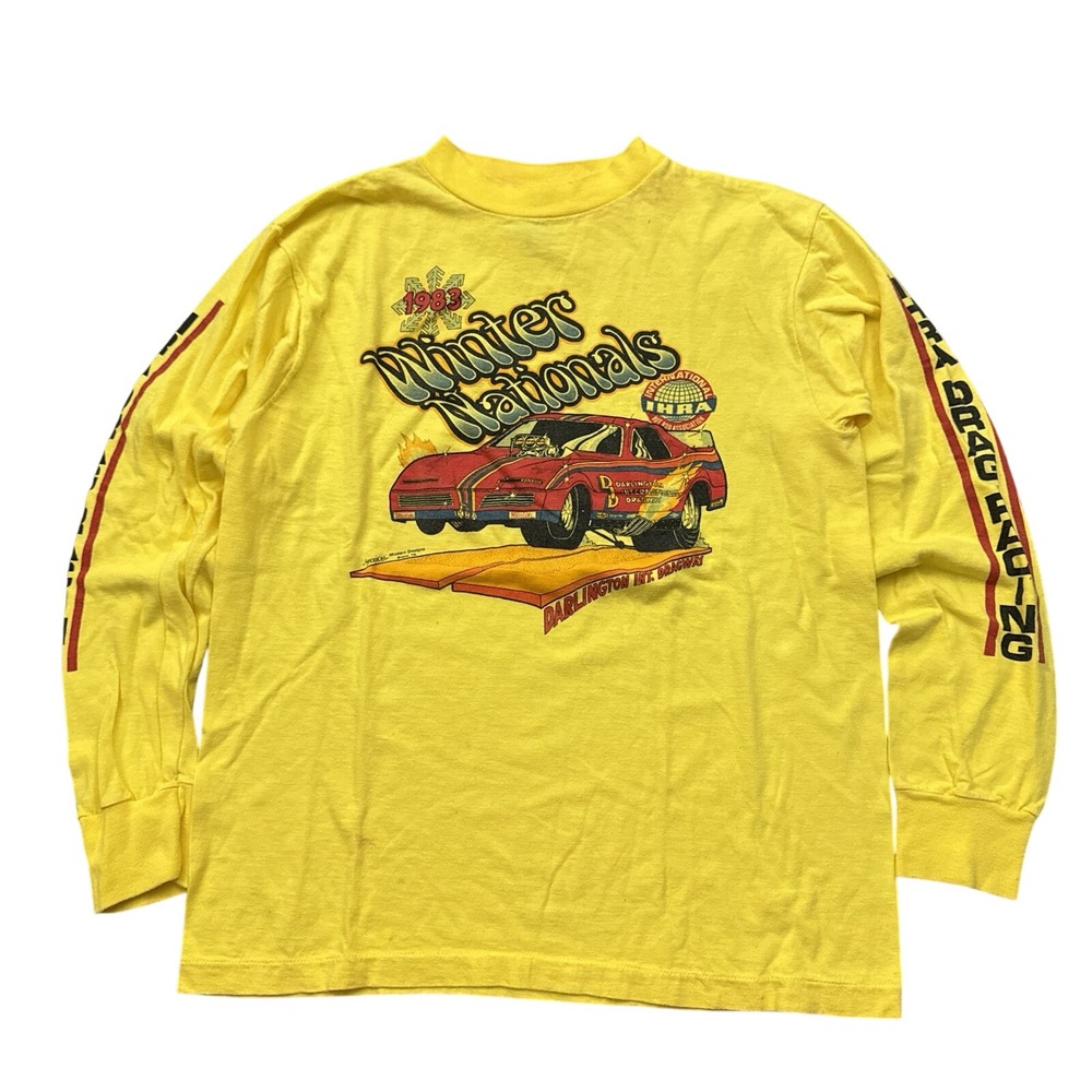 Vintage 1983 Winter Nationals IHRA Hot Rod Racing Long Sleeve Tee T Shirt